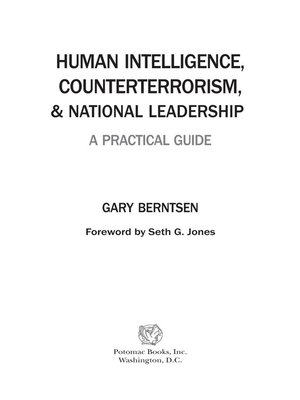 cover image of Human Intelligence, Counterterrorism, and National Leadership